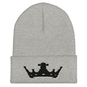 Black Crown Cuffed Beanie