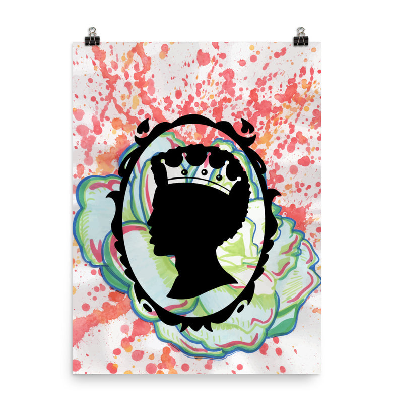 Afro King Baroque Poster